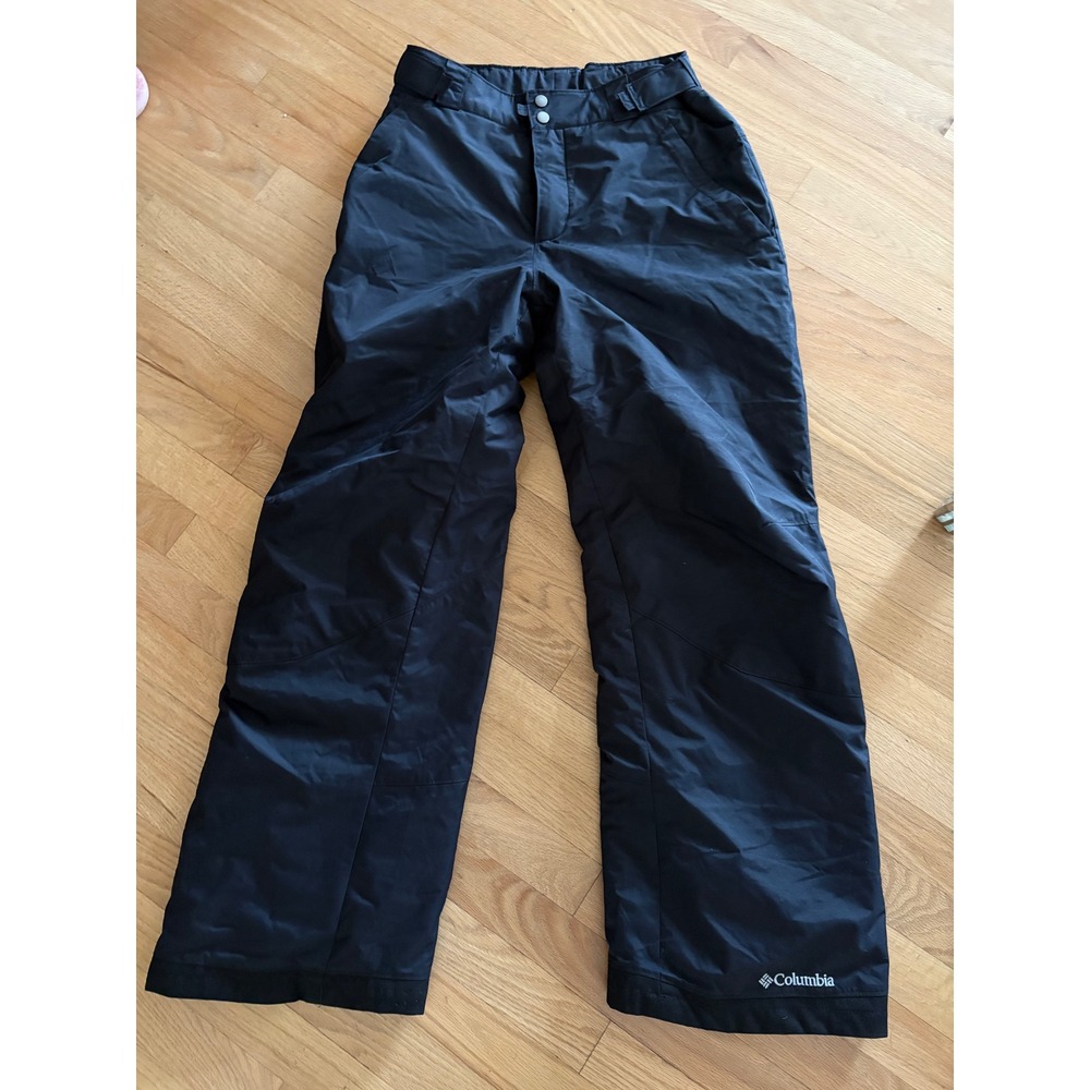 Columbia Omni-Tech Mens Black Waterproof Breathable Snow Ski Pants Size LG